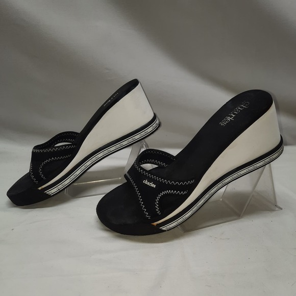 Charles David Neoprene wedge heel Sandals READ see measurements 8.5? - Picture 3 of 11